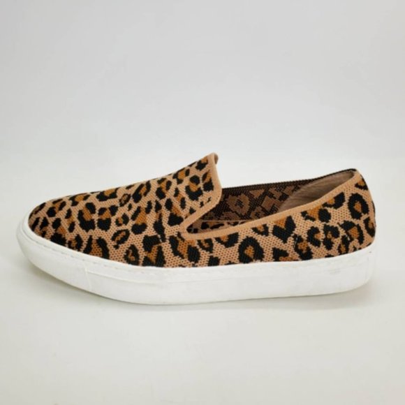 Steve Madden Womens Kelsea Slip On Sneakers‎ Brown Black KELS01D1 Leopard 7.5M - Picture 1 of 10
